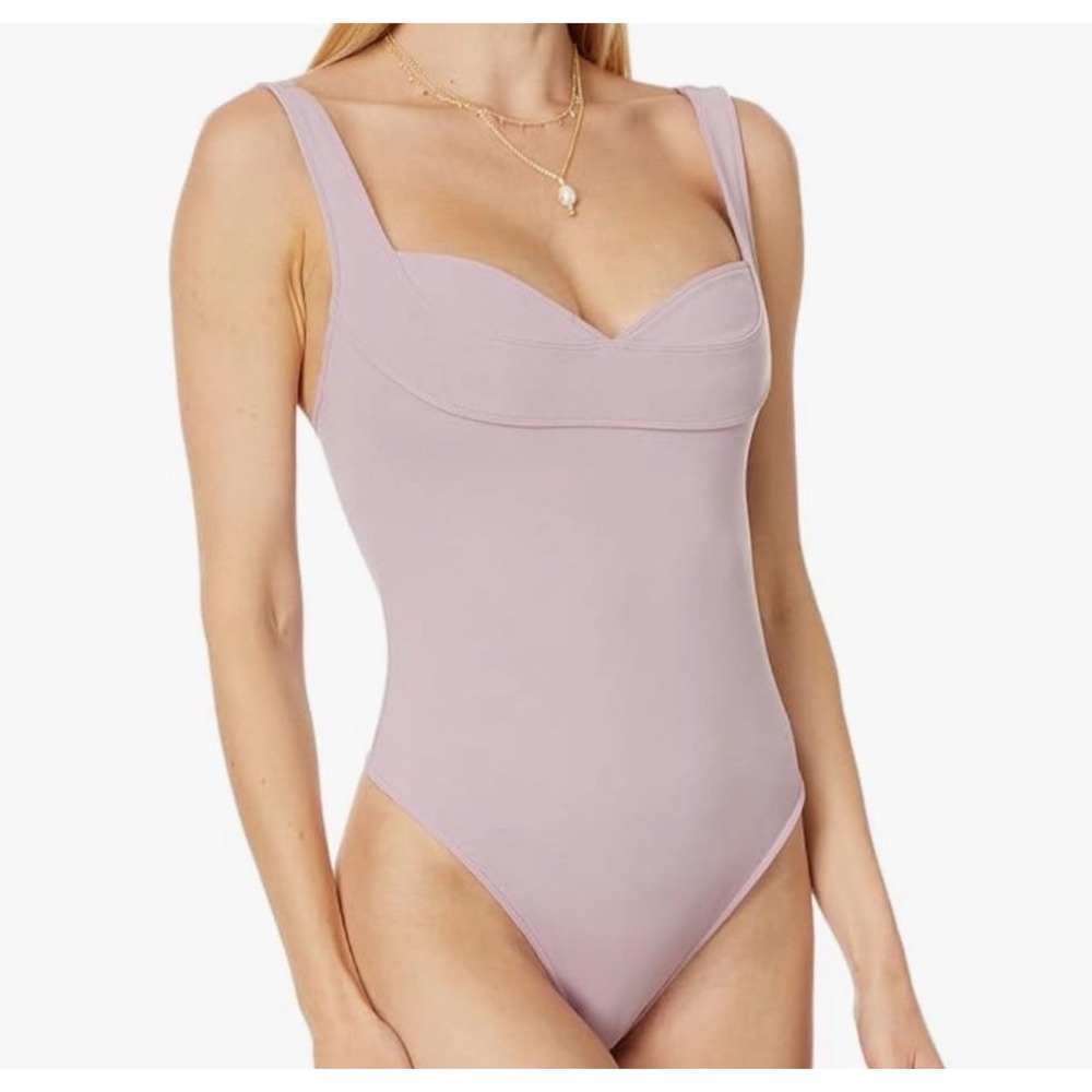 Free People Intimately From Dusk to Dawn Bodysuit Dawn Pink Rose Large NWT